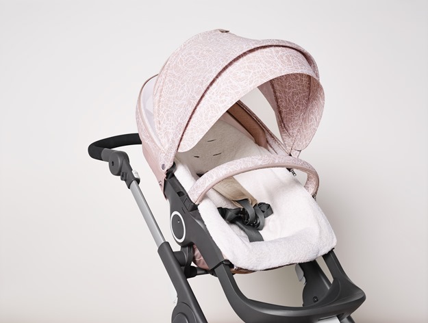 Stokke Stroller Summer Kit Faded Pink 141113-1245 with Trailz Chassis Beige Melange